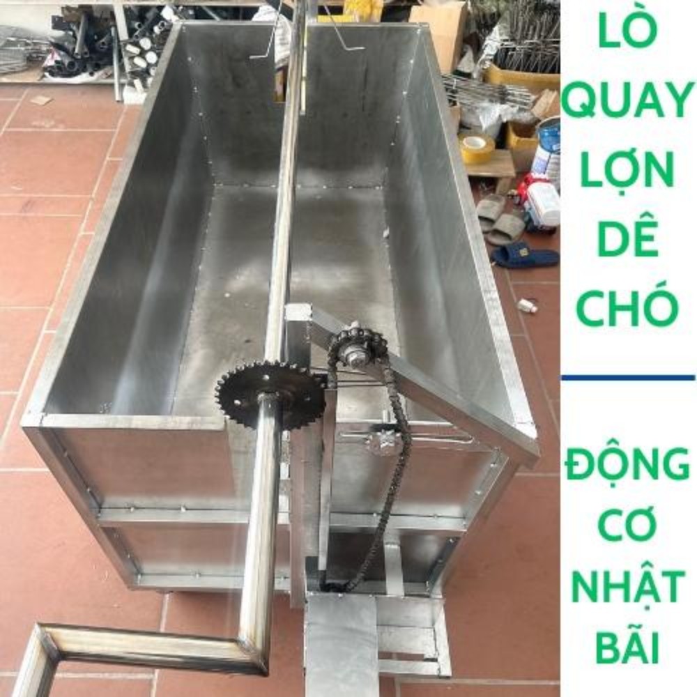 Lò Quay Lợn - Dê - Chó . Motor Nhật Bãi Quay Tự Động Chuẩn . Lò Quay Chất Liệu Khung Thép