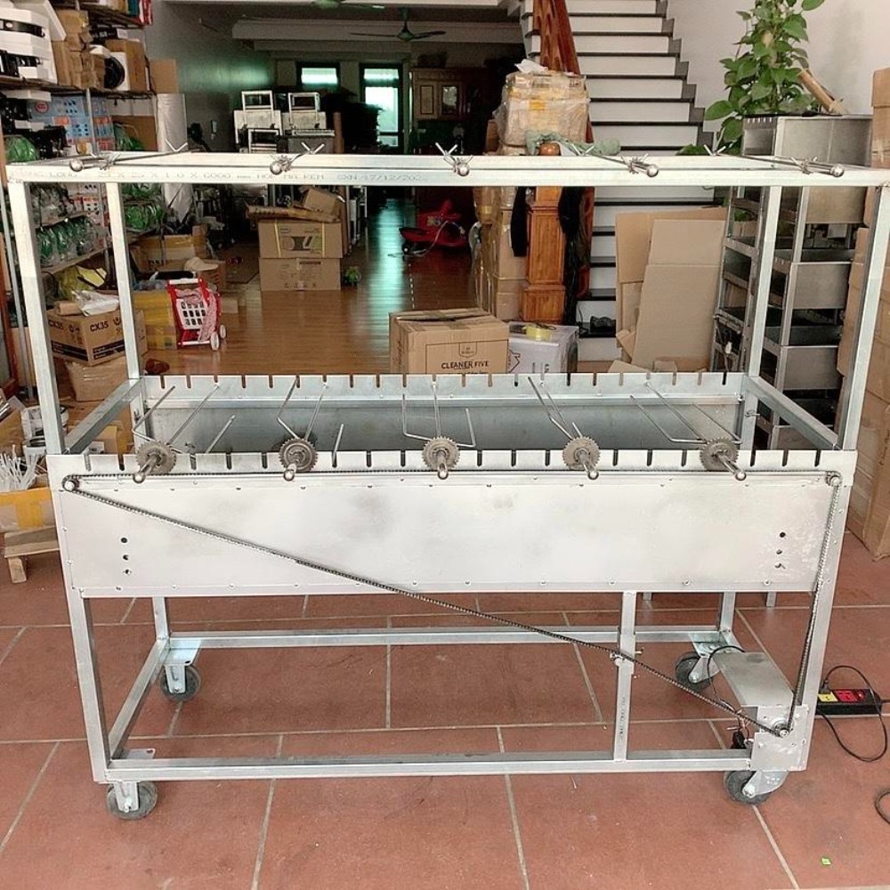 Máy Nướng Thịt 22 Xiên - Chất Liệu Thép
