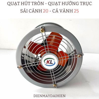 Quạt hút tròn - Quạt Hướng Trục - Quạt Thông Gió . Sải Cánh 20 Cả Vành 25cm