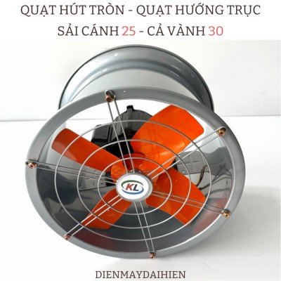 Quạt hút tròn - Quạt Hướng Trục - Quạt Thông Gió . Sải Cánh 25 Cả Vành 30cm
