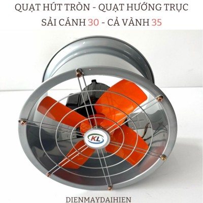Quạt hút tròn - Quạt Hướng Trục - Quạt Thông Gió . Sải Cánh 30 Cả Vành 35cm