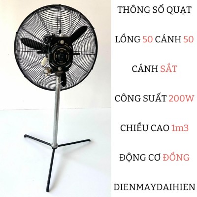 Thông số quạt lồng 55 cánh - chân đen