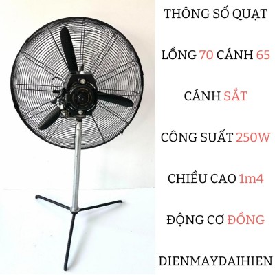 Thông Số Quạt Lồng 70 Cánh 65 - Chân Đen