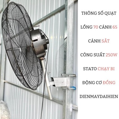 Thông Số Quạt Lồng 70 Cánh 65 - Chân Treo Tường và Treo Cột